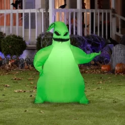 Gemmy Airblown Inflatable Green Oogie Boogie Disney, 3ft Tall, Green