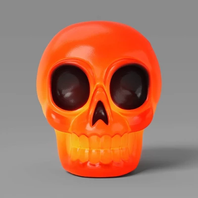 6.5" Lit Skull Halloween Decorative Prop - Hyde And EEK! Boutique™ 5 6.5" Lit Skull Halloween Decorative Prop - Hyde And EEK! Boutique™ - Image 3