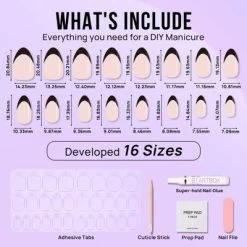 BTArtbox Press-On Nails -Black French -S Almond -32ct -Target GUEST a84c12a2 d680 4740 bc0d ebf7a4d71c51