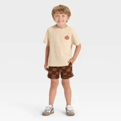 Toddler Boys' Short Sleeve Pumpkin Spice French Terry T-Shirt And Shorts Set - Cat & Jack™ Khaki -Target GUEST a997f9f7 5db7 45f8 8178 bdacda89aedd