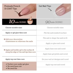BTArtboxnails XCOATTIP® Press-On Nails - Brown Pastel French - Almond Nails, Square Nails, Coffin Nails -160ct -Target GUEST aaaa1ace dd0d 4a19 92a0 75fb30972400