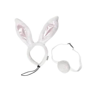 Midlee White Bunny Ears For Dogs With Tail 10 Midlee White Bunny Ears For Dogs With Tail - Image 8