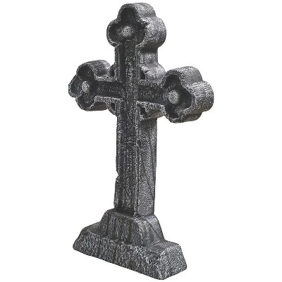 Seasonal Visions Tombstone Celtic Cross Halloween Decoration - 24 In X 16 In - Gray 3 Seasonal Visions Tombstone Celtic Cross Halloween Decoration - 24 In X 16 In - Gray
