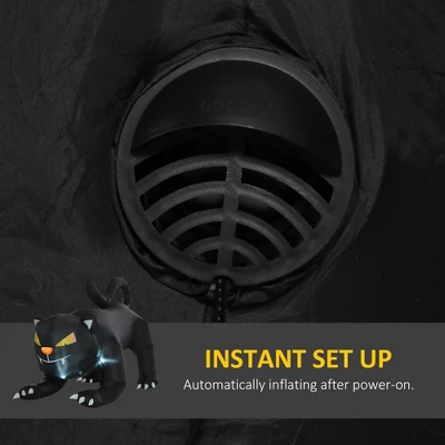 Inflatable Halloween Black Cat, Blow Up Outdoor LED Yard Display 8 Inflatable Halloween Black Cat, Blow Up Outdoor LED Yard Display - Image 6