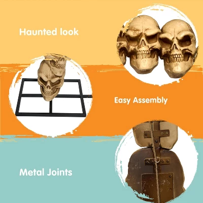 Joyfy 7.2 FT Halloween Outdoor Decorations, Scary Giant Skeleton Archway Decor, Skull Arch For Halloween Yard Garden Lawn Haunted House Decorations 3 Joyfy 7.2 FT Halloween Outdoor Decorations, Scary Giant Skeleton Archway Decor, Skull Arch For Halloween Yard Garden Lawn Haunted House Decorations