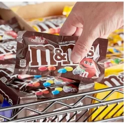 M&M's Milk Chocolate 12/16/24/36 Pack Full Size Candy 1.69oz - Bulk Packaging