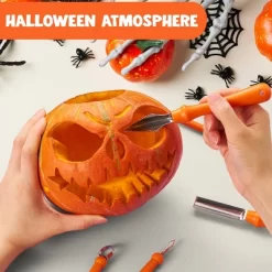 Joyfy 12 Pcs Halloween Pumpkin Carving Kit With Handbag, 12 Stainless Steel Double-sided Sculpting Tools For DIY Kids Party Decor Craft Supplies -Target GUEST af30b4c4 8a1e 4a23 94ae 21db0229f031