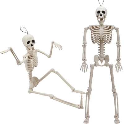 Joyfy 1/2 PCS 24" Posable Skeleton Halloween Decorative Props For Indoor/Outdoor Halloween Decorations, Graveyard Haunted House Spooky Scene Party 10 Joyfy 1/2 PCS 24" Posable Skeleton Halloween Decorative Props For Indoor/Outdoor Halloween Decorations, Graveyard Haunted House Spooky Scene Party - Image 8