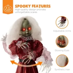 Best Choice Products Animatronic Roaming Doll Halloween Decoration, Haunted Holly Sound Activated Prop W/ Light-Up Eyes -Target GUEST b02c9480 e8e3 4e59 8798 f6598a19ab6c