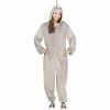 Fun World Adult General Sizing E-Z Shark Hooded Jumpsuit Halloween Costume Jumpsuit - Gray One Size