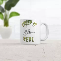 Crazy Dog Creep It Real Mug Funny Halloween Graphic Novelty Coffee Cup-11oz