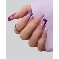 BTArtboxnails XCOATTIP® Press-On Nails - Purple Pastel French - Square Nails -160ct -Target GUEST b2099a4b 01ed 49cb 8073 2680530f790c
