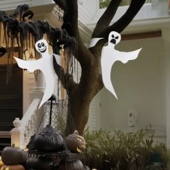 Joyfy 2Pcs 53" Halloween Bendable Tree Wrap Ghost, Smiling Ghost Hanging Decor Party Supplies For Tree, Porch, Yard, Lawn Outdoor -Target GUEST b2fbfe53 ef8d 43ec a713 f8bb02c4fcbc
