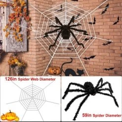 Halloween Decorations Spider Outdoor 59inch Halloween Spider Hairy Poseable Scary Spider Outdoor Yard Creepy Decor Spider Stretch Cobweb -Target GUEST b357c8a0 2551 4f18 8fa9 b155367e3996