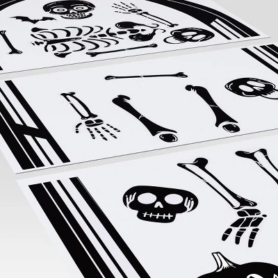 60"x30" Skeleton Unframed Window Cling Wall Art - Hyde And EEK! Boutique™ 4 60"x30" Skeleton Unframed Window Cling Wall Art - Hyde And EEK! Boutique™ - Image 2