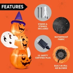 Joyfy 6 FT Tall Halloween Inflatable Outdoor Decorations, Stacked Pumpkins Inflatable With LEDs For Halloween Party Yard Garden Lawn Decoration -Target GUEST b8214698 a276 42e8 82bc b73a9ebe7bf7