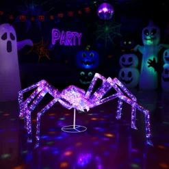 Syemin Decorative Holiday Scene Props 3FT Halloween Decorations Spider, Outdoor Halloween Decor Iridescent Spider, Multicolored, 36"*36"*17" -Target GUEST b896e835 24b9 4ebb 80bc e4abb99fabed 1