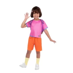 JazwaresDora The Explorer Girl's Deluxe Dora Halloween Costume Apparel Set 4pc - Pink Toddler