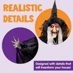 Joyfy 47” Halloween Animated Witch Decoration, Scary Hanging Ghost Halloween Animatronics Decor Prop For Haunted House Yard Garden Decorations -Target GUEST b987efac e379 4054 9bf2 c8f2746002c0