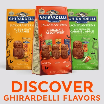 Ghirardelli Jack O' Lanterns Halloween Assortment Bag Candy - 4.1oz 4 Ghirardelli Jack O' Lanterns Halloween Assortment Bag Candy - 4.1oz - Image 2