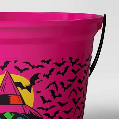 7.64" Witch Halloween Plastic Trick Or Treat Pail Dark Pink - Hyde And EEK! Boutique™ 5 7.64" Witch Halloween Plastic Trick Or Treat Pail Dark Pink - Hyde And EEK! Boutique™ - Image 3