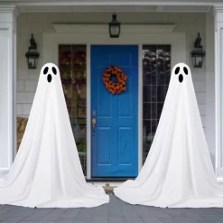 Joyfy 2 Pack 47'' Halloween Standing Ghost Outdoor Decoration, White Ghost With Warm String Light Haunted House Prop For Garden Yard Porch Lawn Decor -Target GUEST bbe0b944 e25d 48b2 9d3b 788c7ad17c11