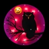 Northlight Lighted Owl And Jack O' Lantern Halloween Window Decoration - 13.75"