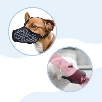 Unique Bargains Dog Muzzle With Reflective Adjustable Strap Gray 1 Pc 4 Unique Bargains Dog Muzzle With Reflective Adjustable Strap Gray 1 Pc - Image 2