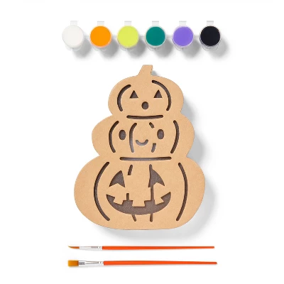 Halloween Craft Lit Paperboard Pumpkins Painting Kit - Mondo Llama™ 4 Halloween Craft Lit Paperboard Pumpkins Painting Kit - Mondo Llama™ - Image 2