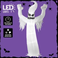 Joyfy 12 FT Halloween Inflatable Outdoor Decoration, Scary Ghost Inflatable With LEDs For Halloween Party Indoor, Outdoor, Yard, Garden, Lawn Decor