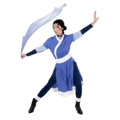 JAZWARES Avatar Women's Katara Halloween Deluxe Costume Dress 6pc