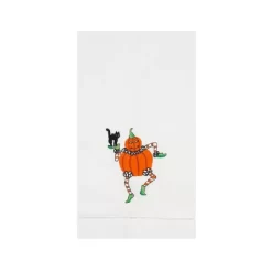 C&F Home Dancing Gussie Black Cat Halloween Embroidered Flour Sack Cotton Dishtowel