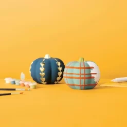 2ct Halloween Craft Ceramic Pumpkin Painting Kit - Mondo Llama™