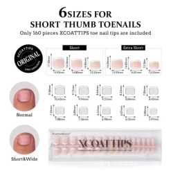 BTArtboxnails XCOATTIP® Press-On Nails - French Toe Nail - Squoval Toe Nails -160ct -Target GUEST c5e70fb7 aa85 471c a387 00ae7e1ae1df