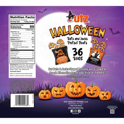 Utz Halloween Pretzel Treats - 18oz/36ct 3 Utz Halloween Pretzel Treats - 18oz/36ct