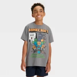 Minecraft Boys' Halloween Trick Or Treat Short Sleeve Graphic T-Shirt - Gray -Target GUEST c6c228b3 0c4a 4224 90fa 9672ede25262