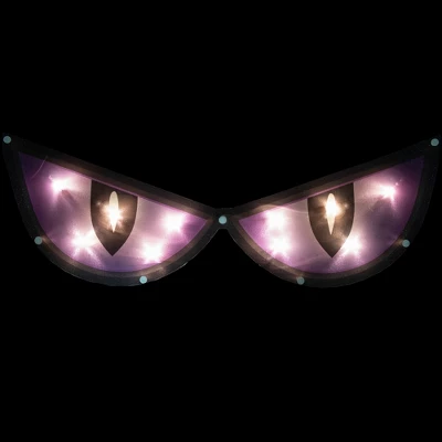 Northlight Lighted Eyes Halloween Window Decoration - 20" - Purple 3 Northlight Lighted Eyes Halloween Window Decoration - 20" - Purple