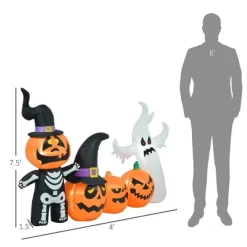 Whisen Halloween Decorations, Inflatables Pumpkin Ghost Family, Blow Up LED Yard Display, Waterproof - Orange -Target GUEST c79593df 2aa9 4cec bb6e 1d8ed5c08329
