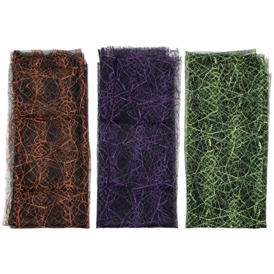 Northlight 3pc Purple, Orange And Green Spiderweb Halloween Decorations, 6ft 5 Northlight 3pc Purple, Orange And Green Spiderweb Halloween Decorations, 6ft - Image 3