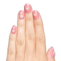 Olive & June Press-On Fake Nails - Maximalist - XS Round - 3D Crystal Hearts - 42ct