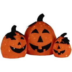 Northlight LED Lighted Jack O' Lantern Outdoor Halloween Decorations - Warm White - Set Of 3 -Target GUEST cb9012d7 3424 4c96 8947 40038576302f