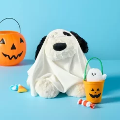 12" Ghost Dog Stuffed Animal - Gigglescape™