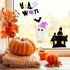 Northlight Haunted House And Ghost Halloween Gel Window Clings - Purple And Black - 15pc