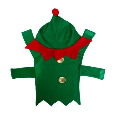 Northlight 27" Green And Red Christmas Elf Dog Costume - Size S 3 Northlight 27" Green And Red Christmas Elf Dog Costume - Size S