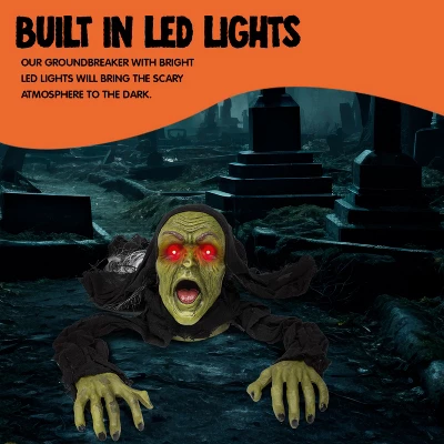 Joyfy Halloween Decoration Groundbreaker Zombie With Sound And Flashing Eyes For Halloween Outdoor Indoor Yard Garden Prop Decor 7 Joyfy Halloween Decoration Groundbreaker Zombie With Sound And Flashing Eyes For Halloween Outdoor Indoor Yard Garden Prop Decor - Image 5