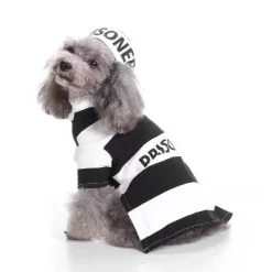 Pet Life Striped Retro Inmate Prisoner Uniform Dog Costume
