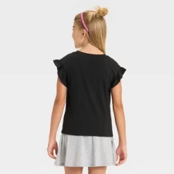 Girls' Short Sleeve Halloween 'Ghost Cat' Flip Sequin T-Shirt - Cat & Jack™ Black -Target GUEST d1235fc8 b20d 4755 9858 517194efc18b