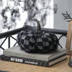 FURNIinspire Decorative Objects Fabric Pumpkin Decor, Halloween Decorations, Party Decorations For Living Room, Holiday, Multicolored, 8.3"*8.3"*6.7"