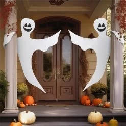Joyfy 2Pcs 53" Halloween Bendable Tree Wrap Ghost, Smiling Ghost Hanging Decor Party Supplies For Tree, Porch, Yard, Lawn Outdoor -Target GUEST d48c16b0 d8a5 4bc2 a5b2 afd6b25cfa42