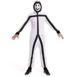 Mens Funny Halloween Stick Figure Costume - Hilarious Stickman Halloween Costume
